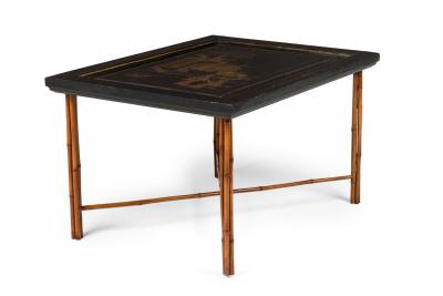 Pair of Chinese Lacquered Panel Coffee Tables