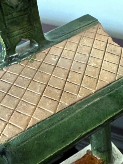 Pair of Chinese Ming Dynasty Tomb Funeral Pottery Chair Models