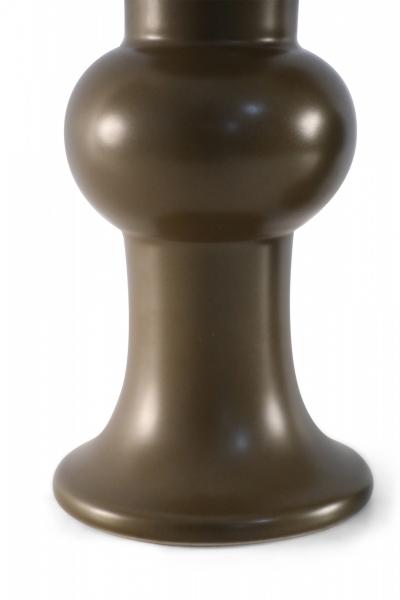 Pair of Chinese Olive Porcelain Beaker Vases