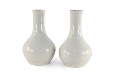 Pair of Chinese Pale Gray Glazed Porcelain Vases