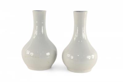 Pair of Chinese Pale Gray Glazed Porcelain Vases