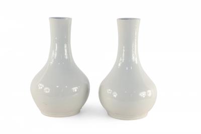 Pair of Chinese Pale Gray Glazed Porcelain Vases