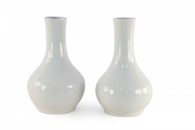 Pair of Chinese Pale Gray Glazed Porcelain Vases
