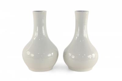 Pair of Chinese Pale Gray Glazed Porcelain Vases