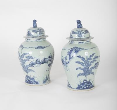 Pair of Chinese Porcelain Blue White