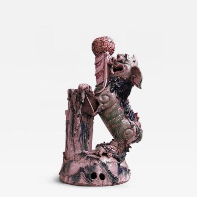 Pair of Chinese Porcelain Foo Dog Figures