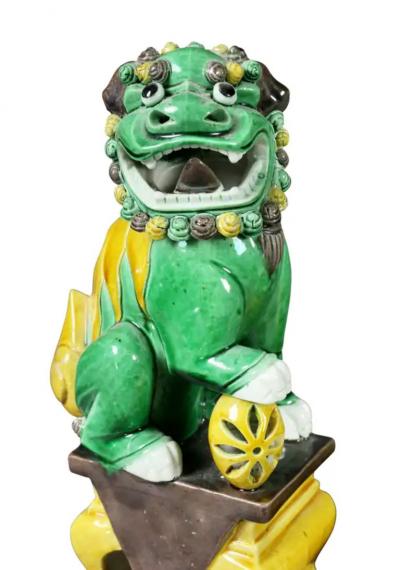 Pair of Chinese Porcelain Foo Dogs
