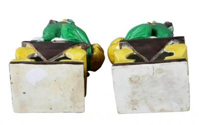 Pair of Chinese Porcelain Foo Dogs