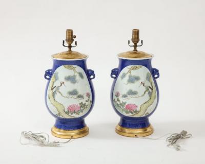 Pair of Chinese Porcelain Lamps