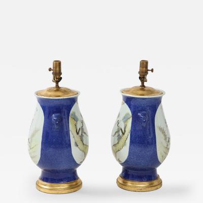 Pair of Chinese Porcelain Lamps
