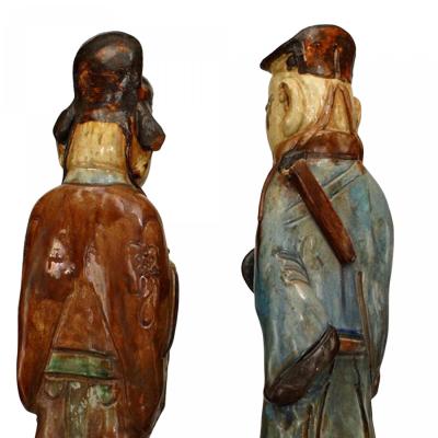 Pair of Chinese Porcelain Male Figures