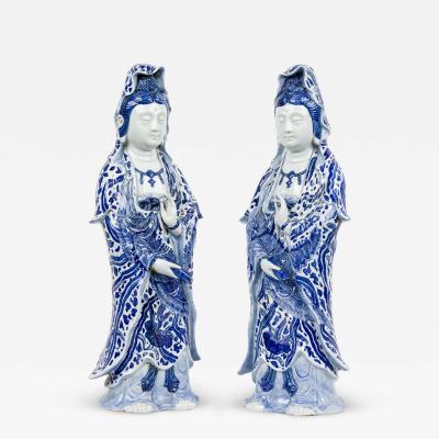 Pair of Chinese Porcelain Standing Figures