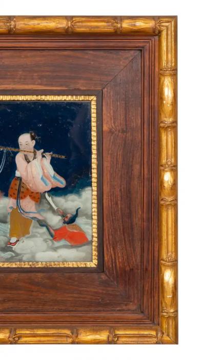 Pair of Chinese Reverse Paintings on Glass