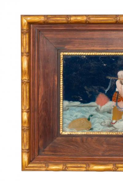 Pair of Chinese Reverse Paintings on Glass