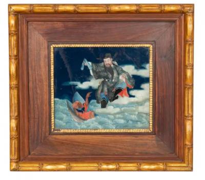 Pair of Chinese Reverse Paintings on Glass