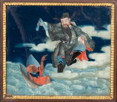 Pair of Chinese Reverse Paintings on Glass