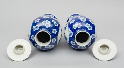 Pair of Chinese Vases with Lids Circa 1870