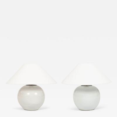 Pair of Chinese White Ginger Jar Lamps