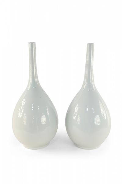 Pair of Chinese White Porcelain Gall Bladder Vases