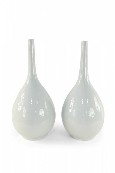 Pair of Chinese White Porcelain Gall Bladder Vases