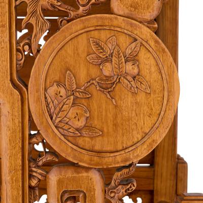 Pair of Chinese carved hardwood and metal pedestals