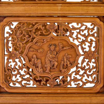 Pair of Chinese carved hardwood and metal pedestals