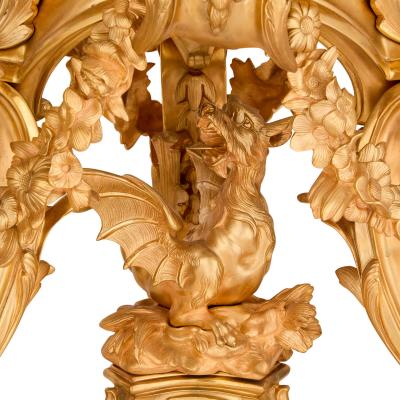 Pair of Chinoiserie style gilt bronze stands