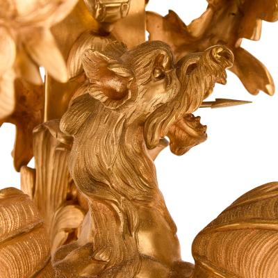 Pair of Chinoiserie style gilt bronze stands