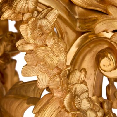 Pair of Chinoiserie style gilt bronze stands