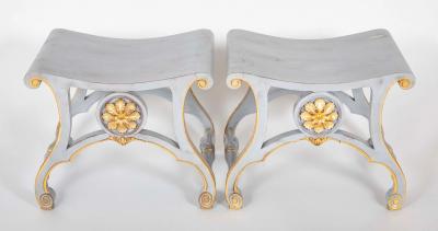 Pair of Chippendale Style Benches