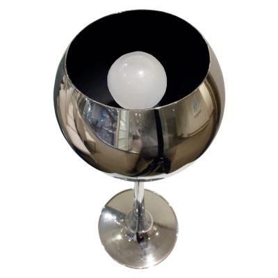 Pair of Chrome Table Lamps with Magnetized Spheres 1960s