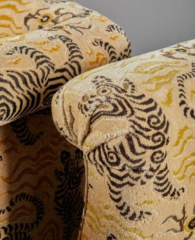 Pair of Clarence House Upholstery Club Chairs