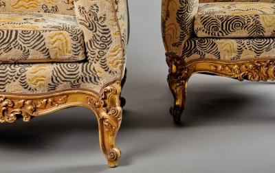 Pair of Clarence House Upholstery Club Chairs