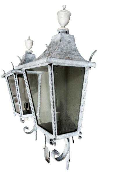 Pair of Classical Style Exterior Wall Lanterns