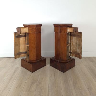 Pair of Column Cabinets in Cherry Italy circa 1820