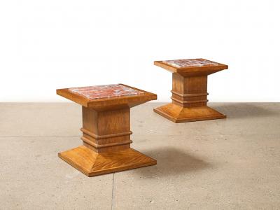Pair of Column Side Tables