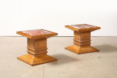 Pair of Column Side Tables