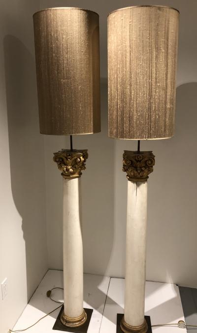 Pair of Columns Floor Lamps