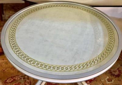 Pair of Compatible glomis Top Painted Side End or Centre Tables