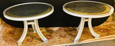 Pair of Compatible glomis Top Painted Side End or Centre Tables