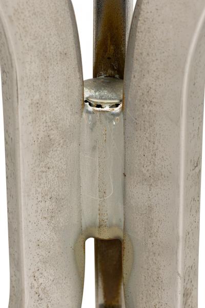 Pair of Contemporary American Chrome Plated Metal Tripod Form End Tables