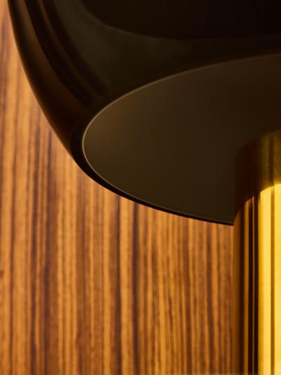 Pair of Contemporary Brass and Smoked Glass Table Lamps