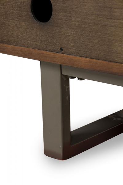 Pair of Contemporary Dark Wood Veneer Three Compartment Sideboards