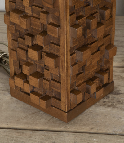 Pair of Contemporary Italian Brutalist style table lamps