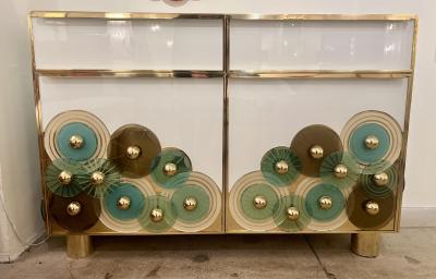 Pair of Contemporary Italian Glass Cabinets