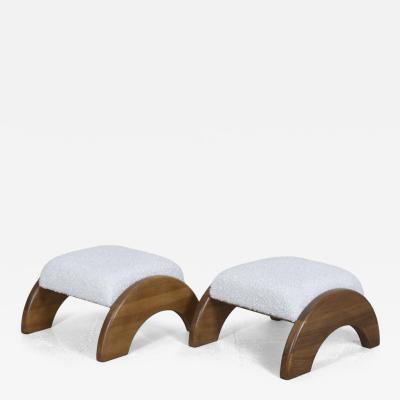 Pair of Contemporary Italian Mid century style stools