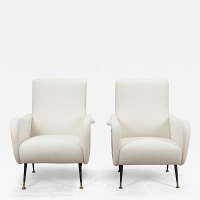 Pair of Contemporary Italian Zanuso Style Armchairs