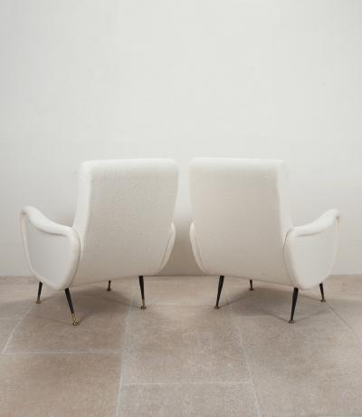 Pair of Contemporary Italian Zanuso Style Armchairs