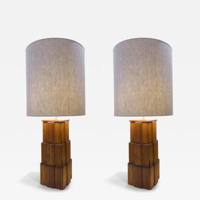 Pair of Contemporary Large Table Lamps