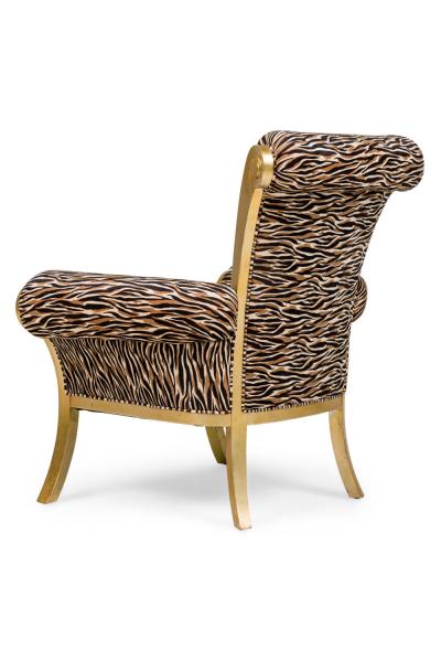 Pair of Contemporary Style Zebra Print Arm Chairs